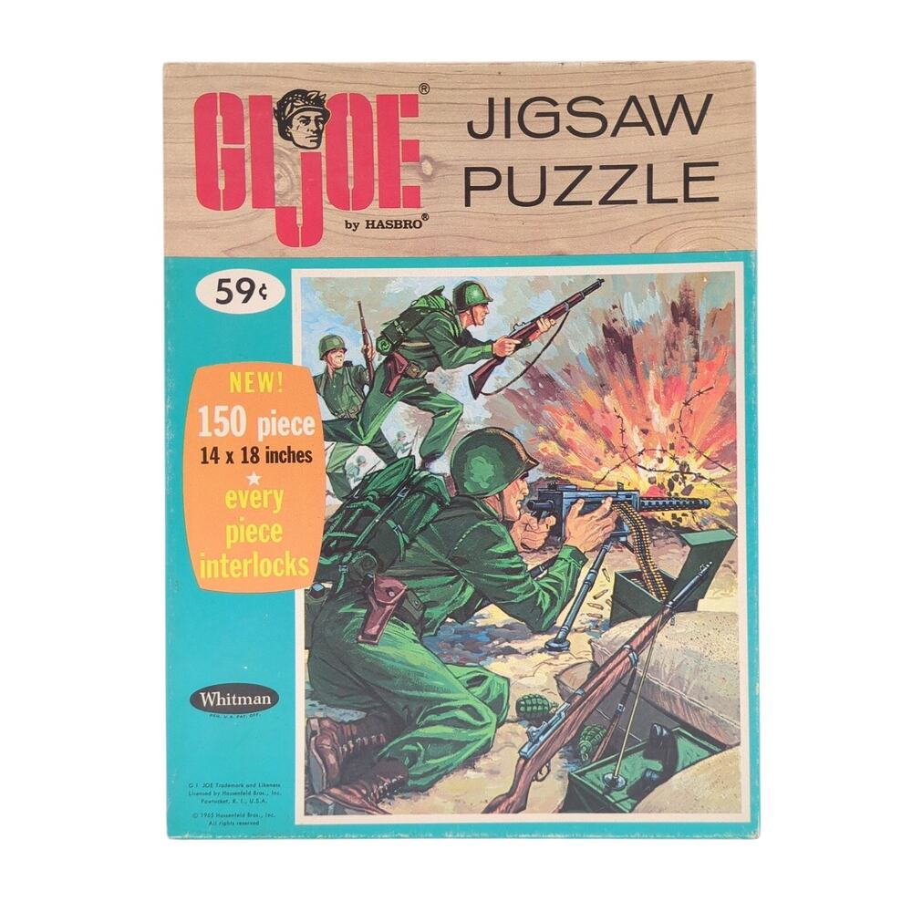 Vintage 1963 G.I. Joe Jigsaw Puzzle Whitman Hasbro 150 Piece Military Action